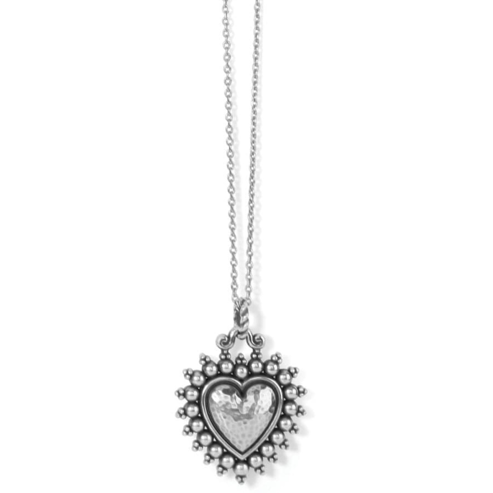 Brighton small Telluride heart silver necklace. NWT. Includes pouch!